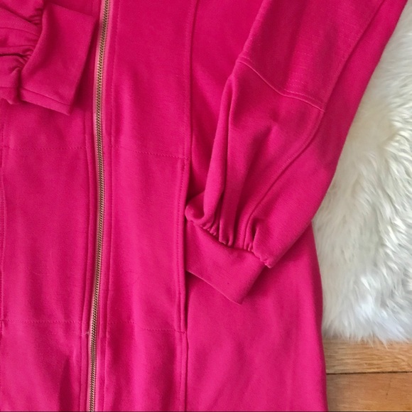 Betsey Johnson Hot Pink Long Hoodie - Picture 5 of 7